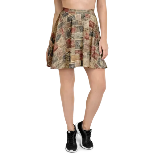 Archive in Red on a Skater Skirt