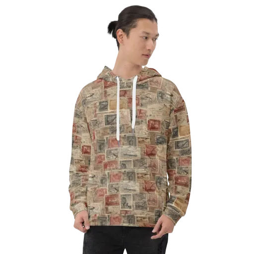 Archive in Red on a Hoodie