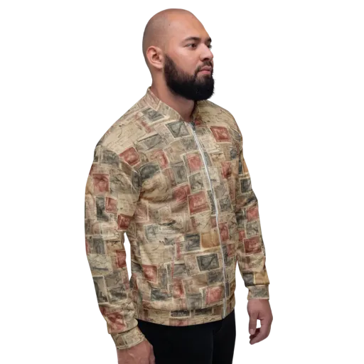 Archive in Red on a Bomber Jacket
