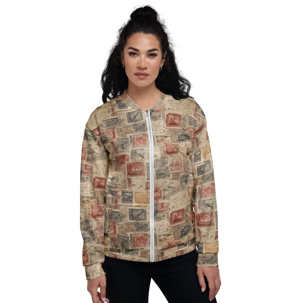 Archive in Red on Bomber Jacket — Front