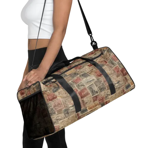 Archive in Red on a Duffle Bag