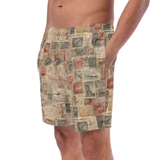 Archive in Red on a Swim Trunks