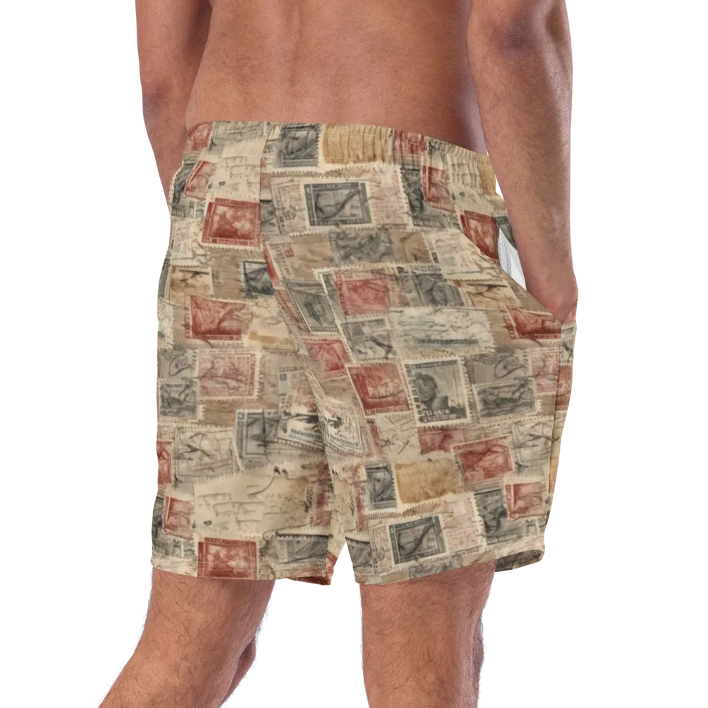 Archive in Red on Swim Trunks — Right Back