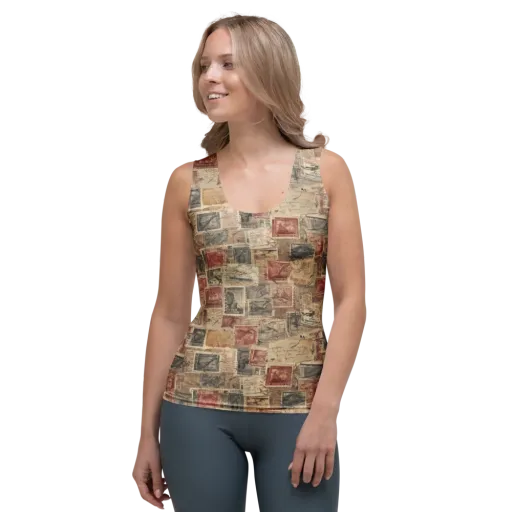 Archive in Red on a Women's Tank Top