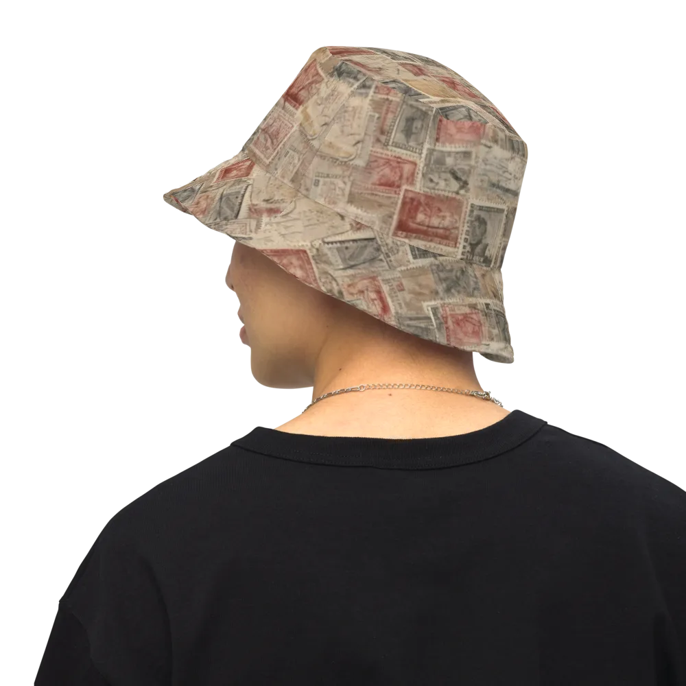 Archive in Red on Reversible Bucket Hat — Back Inside
