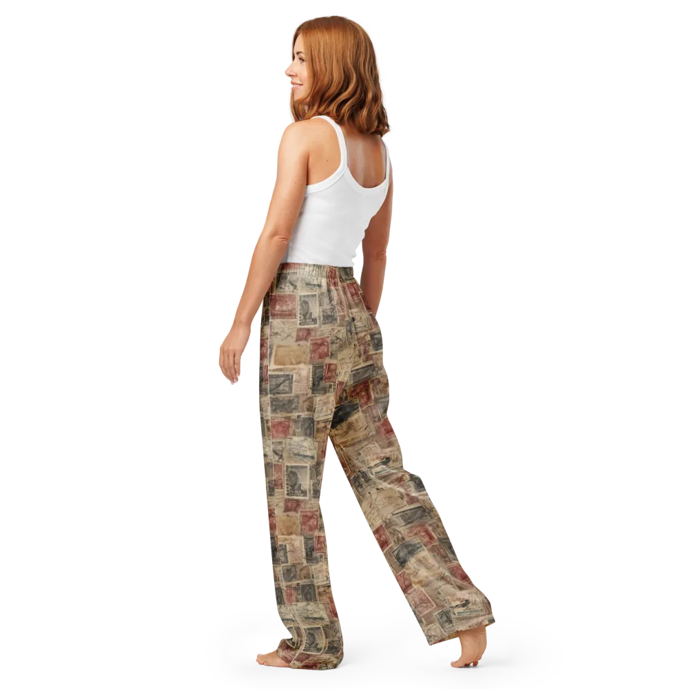 Archive in Red on Women's Pajama Pants — Back