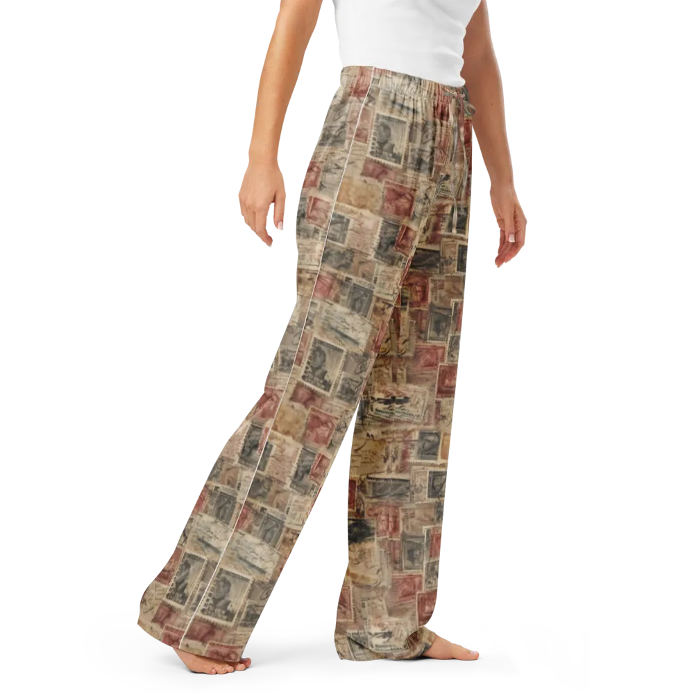 Archive in Red on Women's Pajama Pants — Right Front