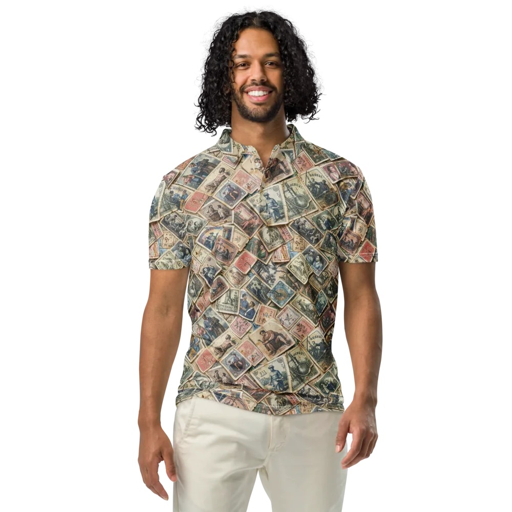 Postmark Pastime on Men's Slim Fit Polo Shirt — Front