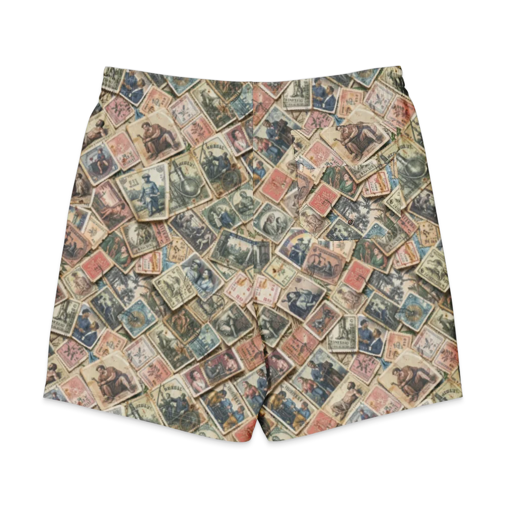 Postmark Pastime on Men's Board Shorts — Back