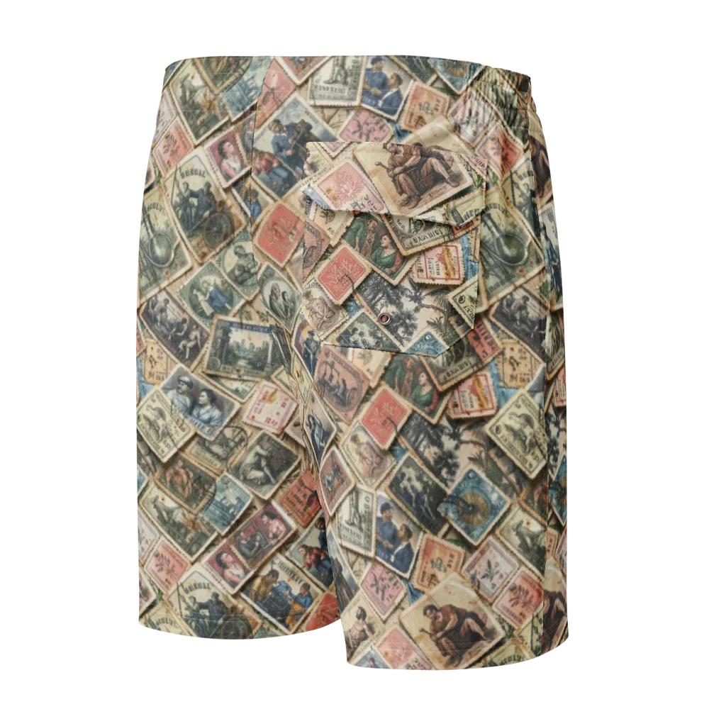 Postmark Pastime on Men's Board Shorts — Back