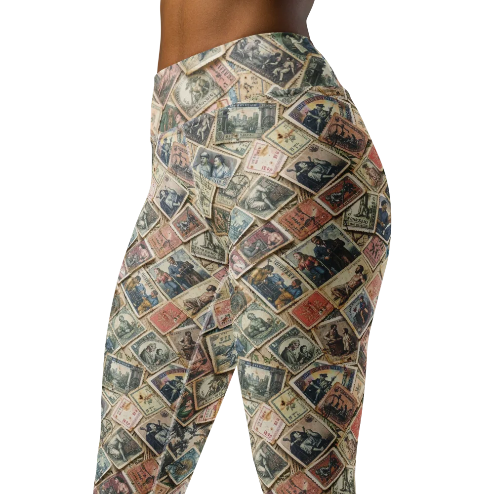 Postmark Pastime on Yoga Leggings — Left Front