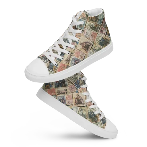 Postmark Pastime on a Women's High Top Canvas Shoes