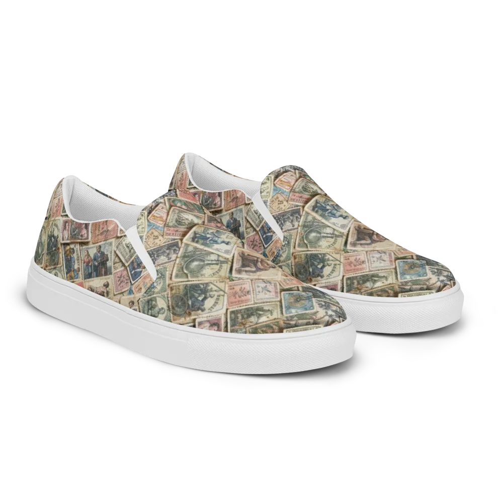 Postmark Pastime on Men's Slip-On Canvas Shoes — Right Front