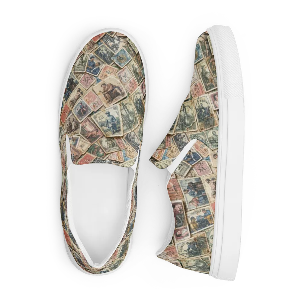 Postmark Pastime on Men's Slip-On Canvas Shoes — Front
