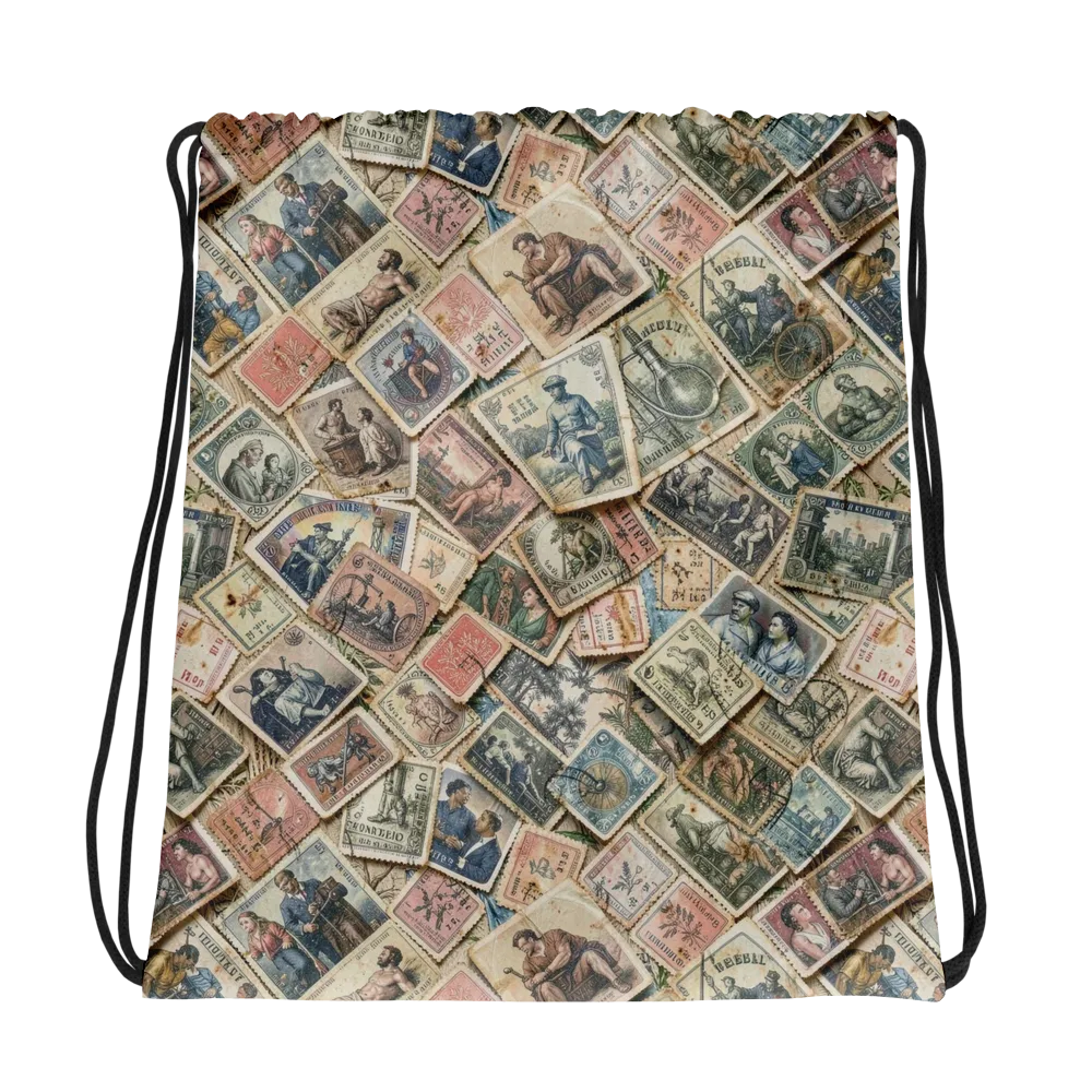 Postmark Pastime on Drawstring Bag — Photo