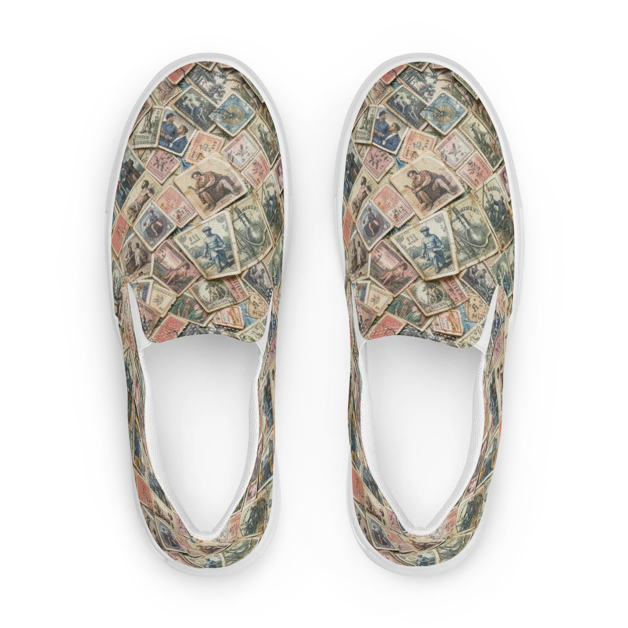 Postmark Pastime on Women's Slip-On Canvas Shoes — Front