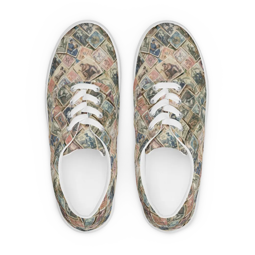 Postmark Pastime on Men's Lace-Up Canvas Shoes — Front