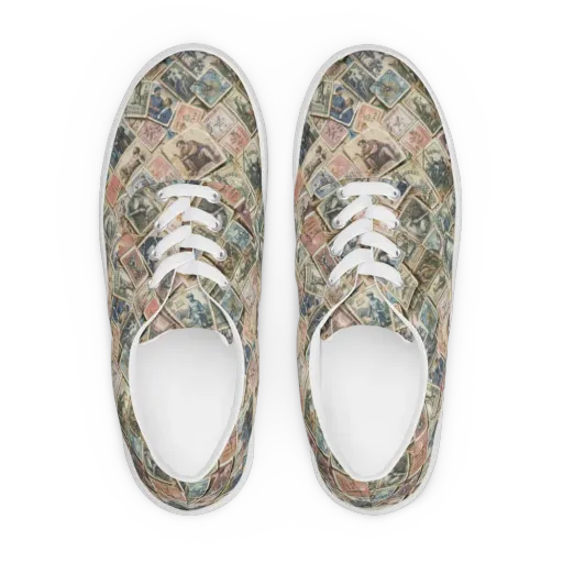 Postmark Pastime on a Men's Lace-Up Canvas Shoes