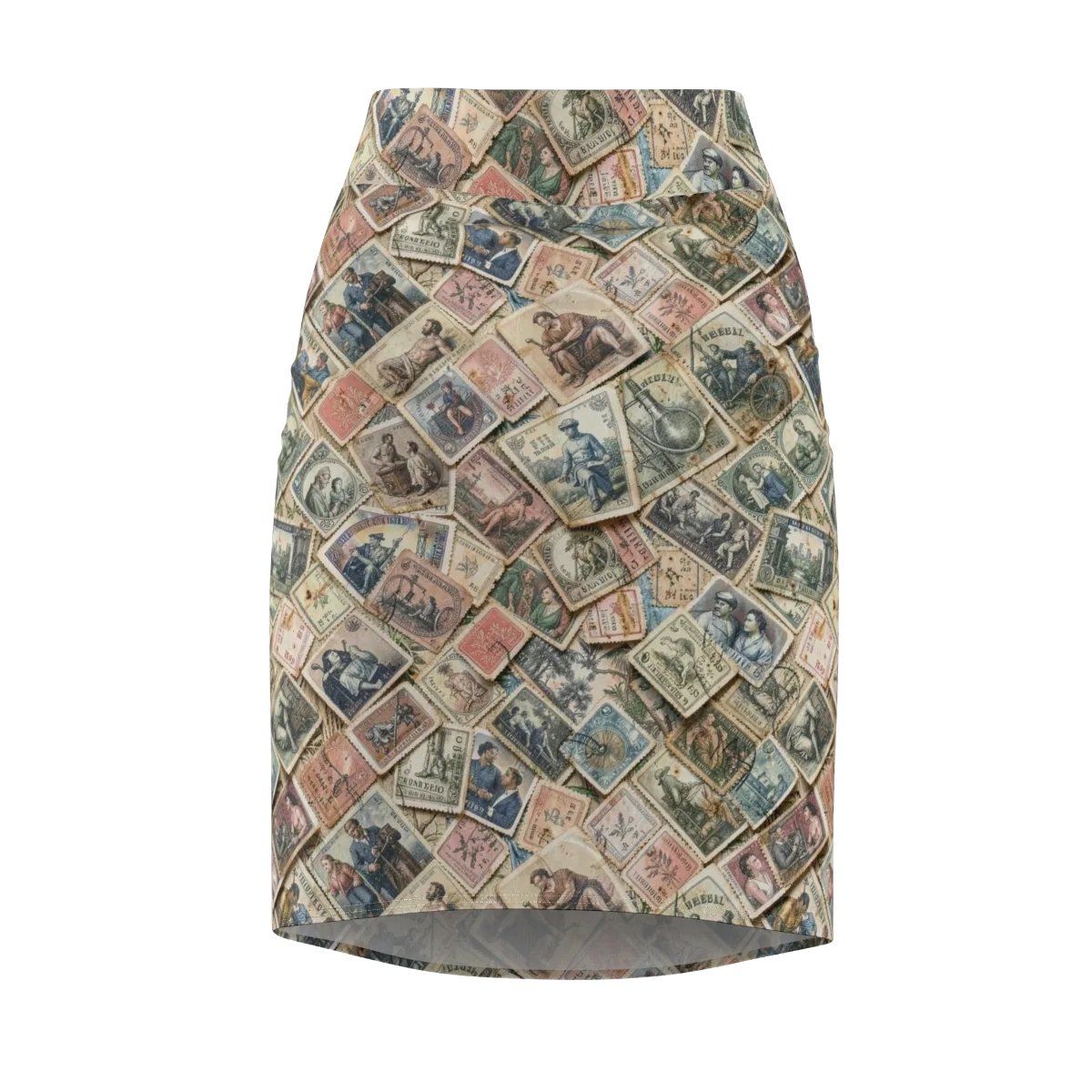 Postmark Pastime on Pencil Skirt — Front