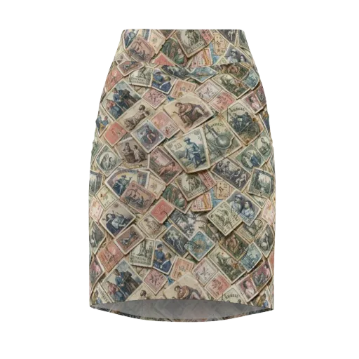 Postmark Pastime on a Pencil Skirt