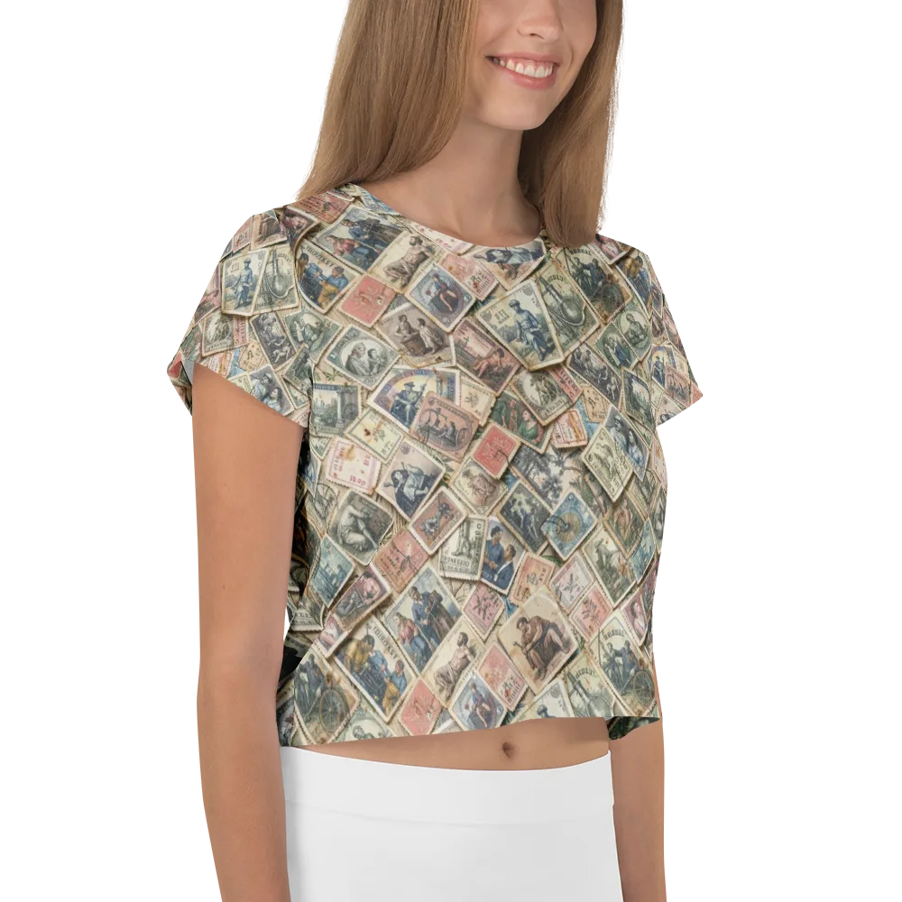 Postmark Pastime on Crop Tee — Right