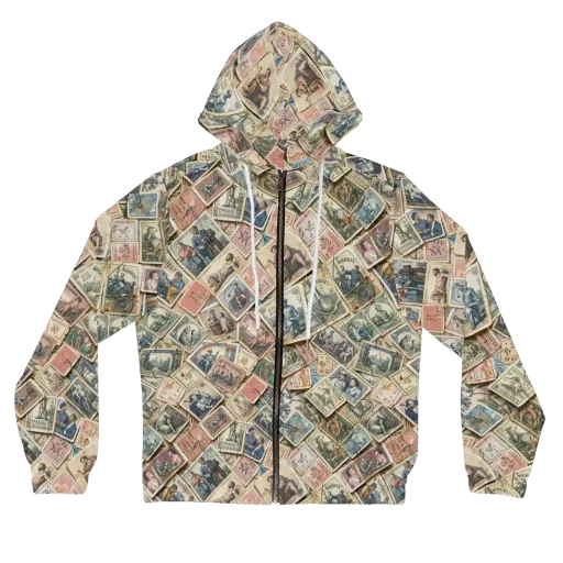 Postmark Pastime on a Women's Full-Zip Hoodie