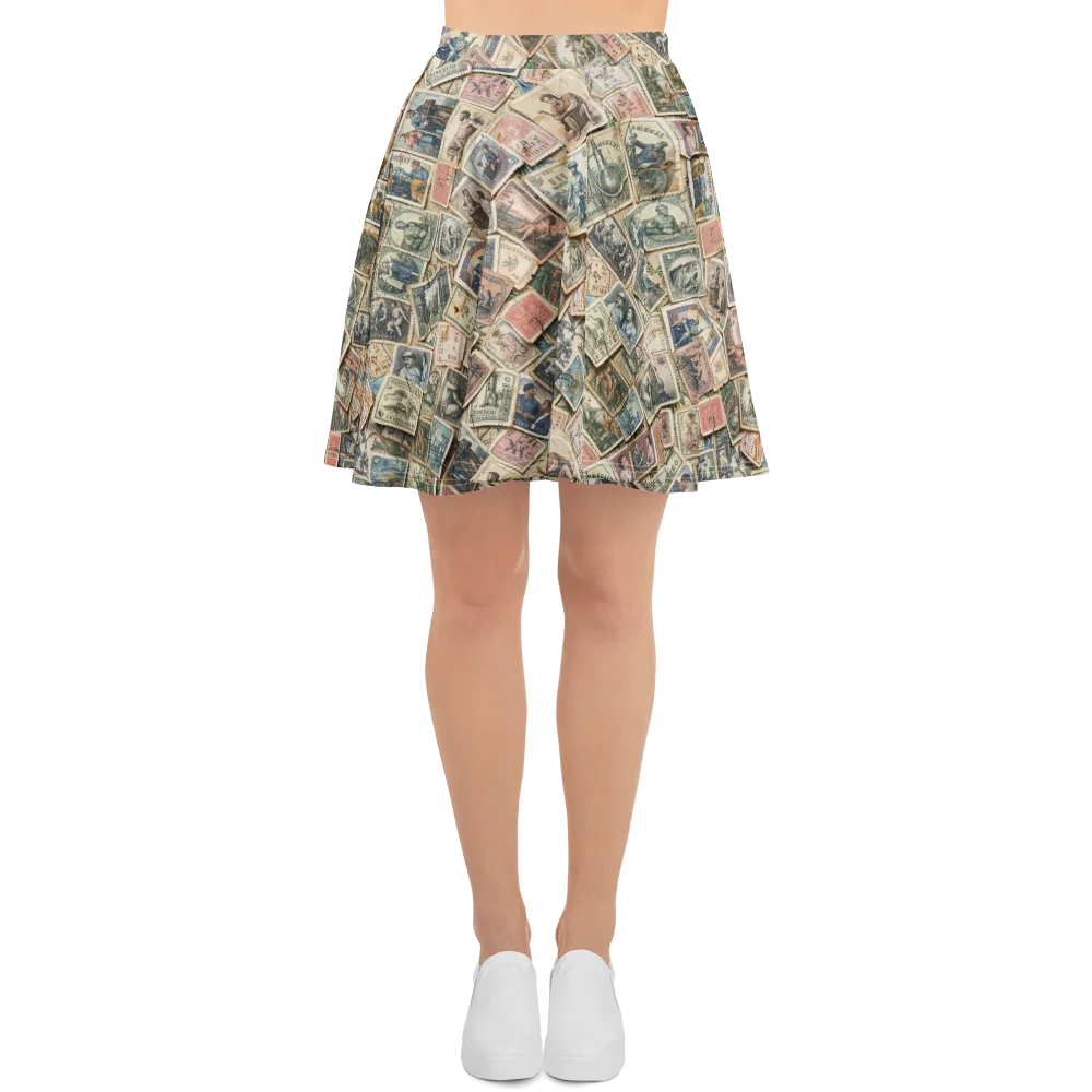 Postmark Pastime on Skater Skirt — Front