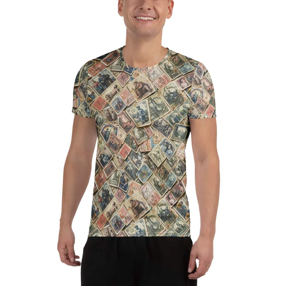 Postmark Pastime on Men's Athletic T-Shirt — Front
