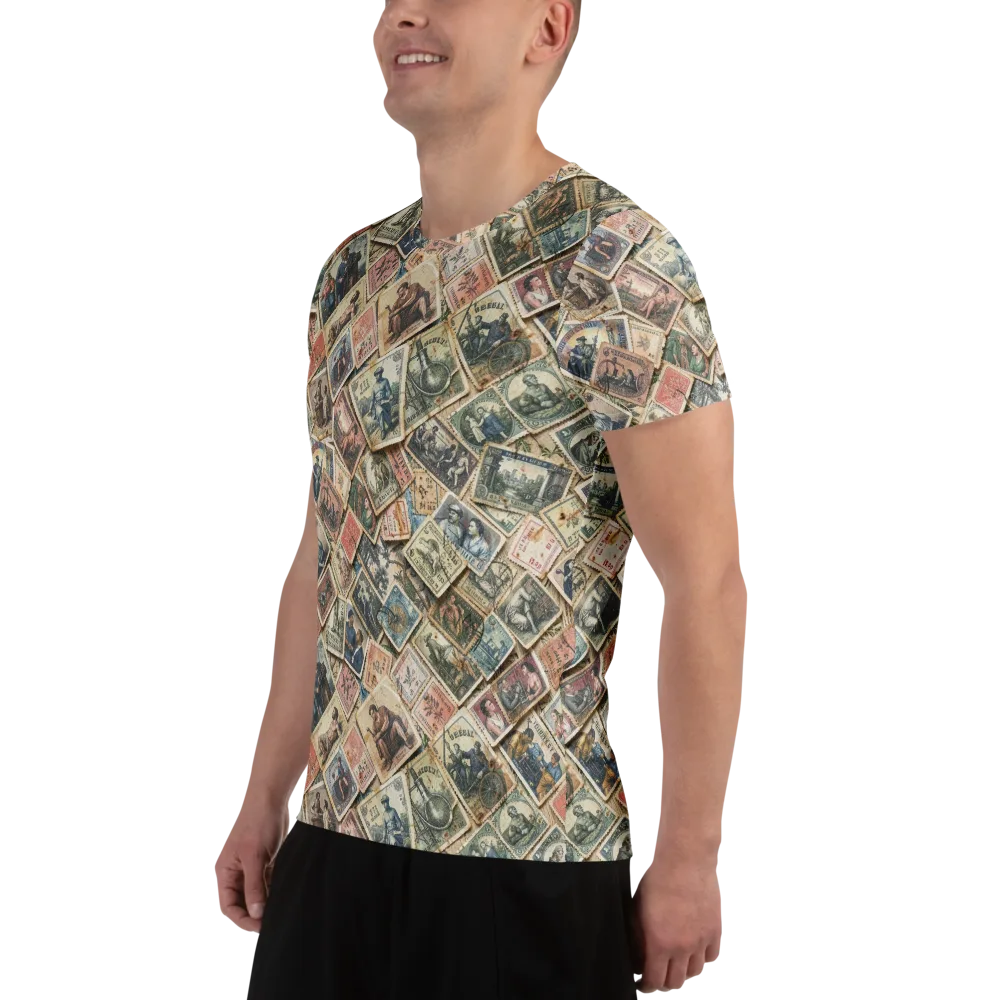 Postmark Pastime on Men's Athletic T-Shirt — Left