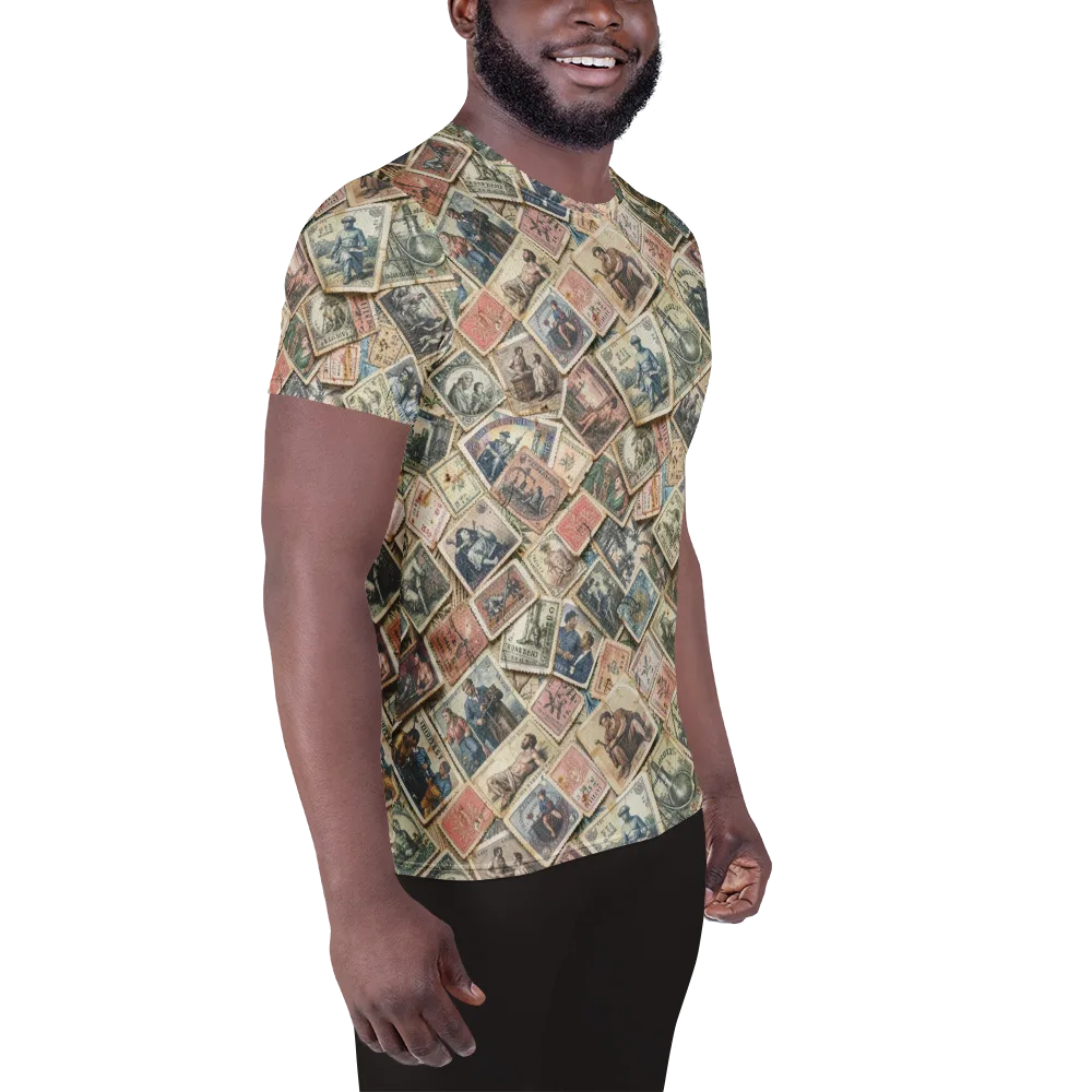 Postmark Pastime on Men's Athletic T-Shirt — Right
