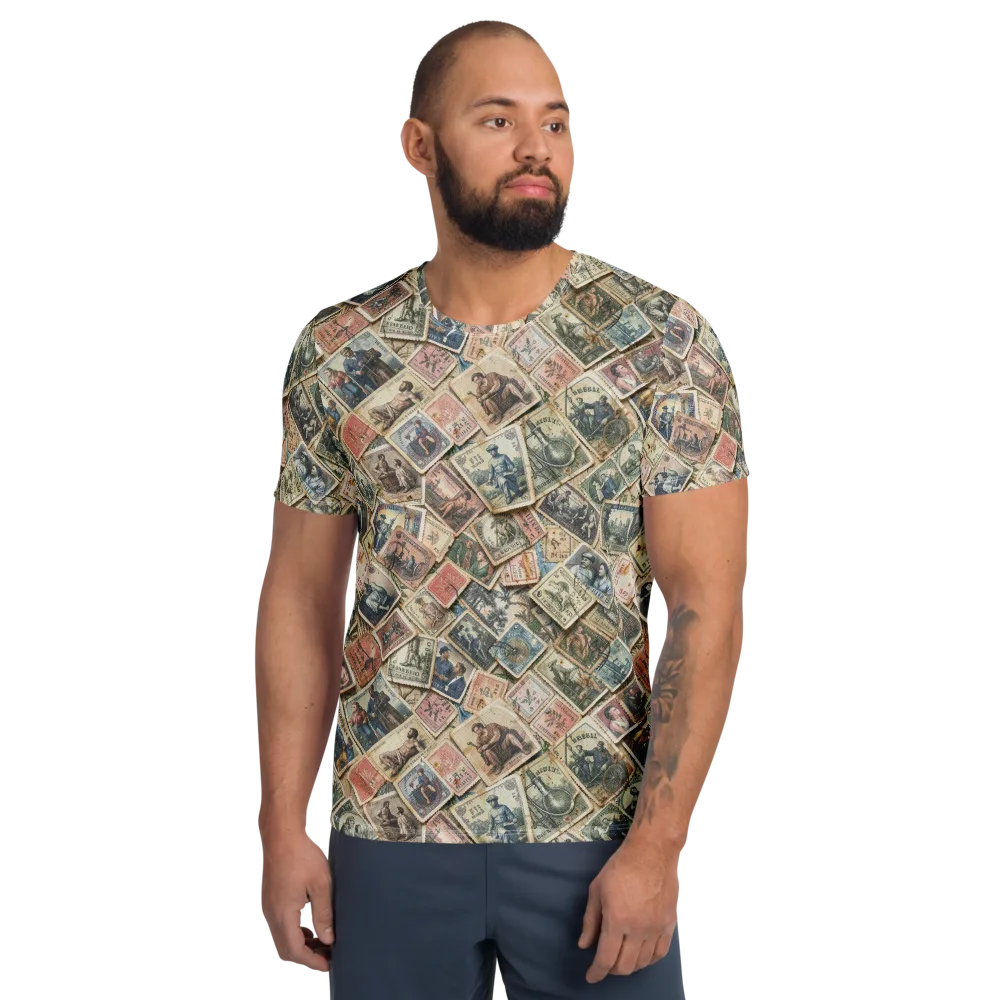 Postmark Pastime on Men's Athletic T-Shirt — Front
