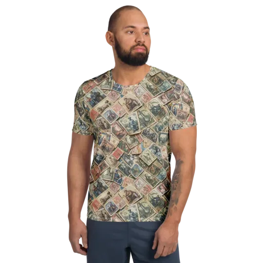 Postmark Pastime on a Men's Athletic T-Shirt