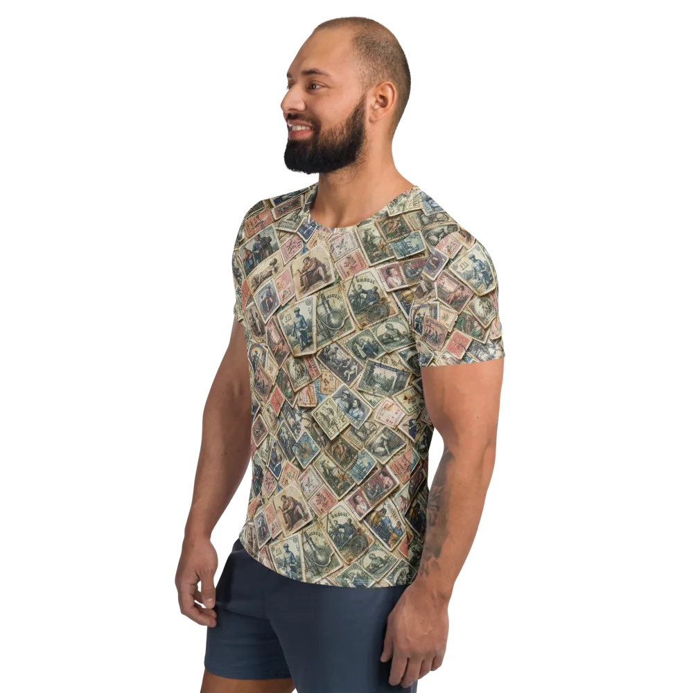 Postmark Pastime on Men's Athletic T-Shirt — Left