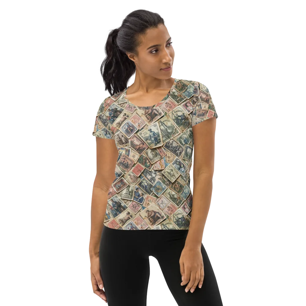 Postmark Pastime on Women's Athletic T-Shirt — Front