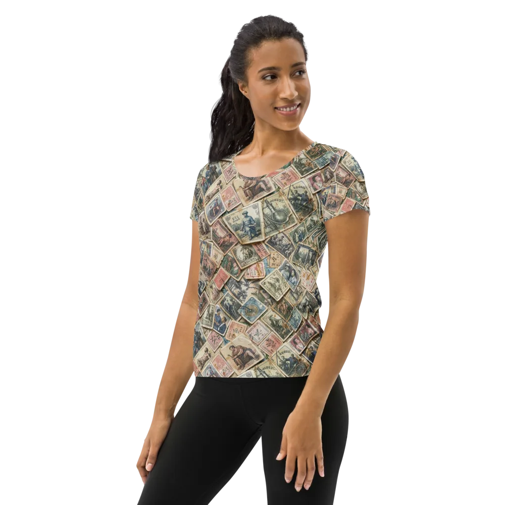 Postmark Pastime on Women's Athletic T-Shirt — Left
