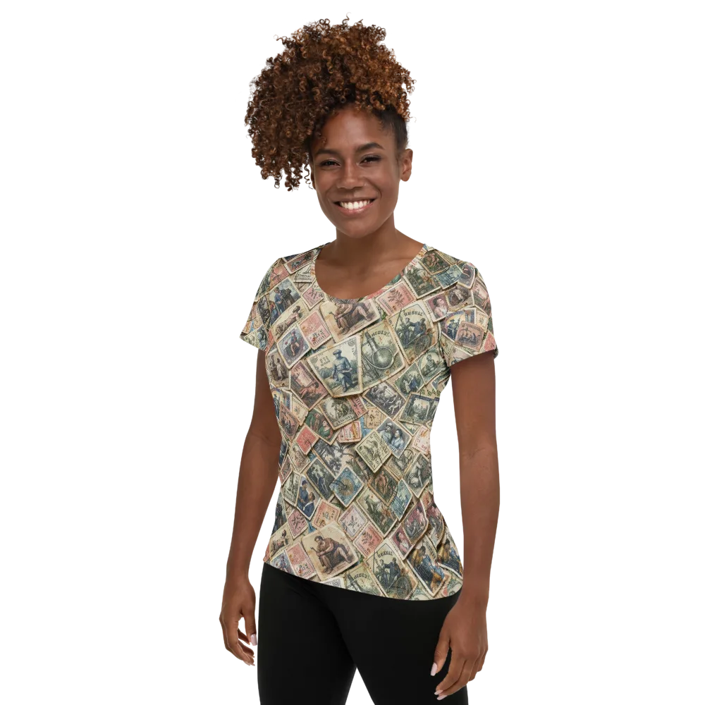 Postmark Pastime on Women's Athletic T-Shirt — Left
