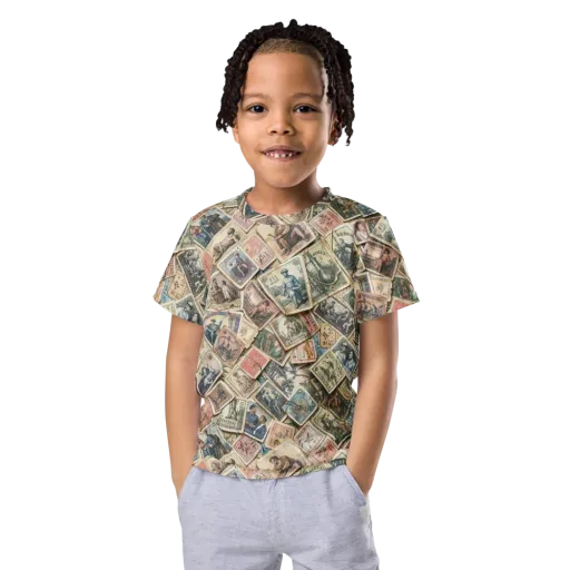 Postmark Pastime on a Kids Crew Neck T-Shirt