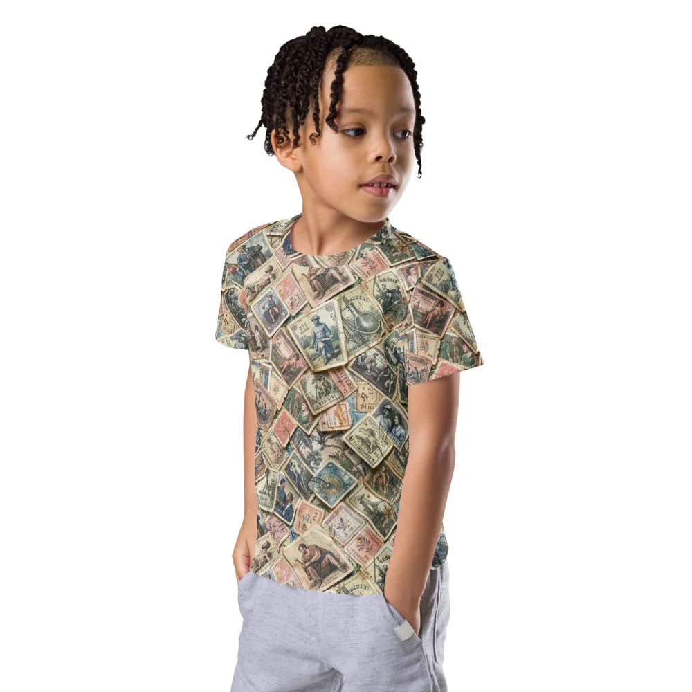 Postmark Pastime on Kids Crew Neck T-Shirt — Left Front