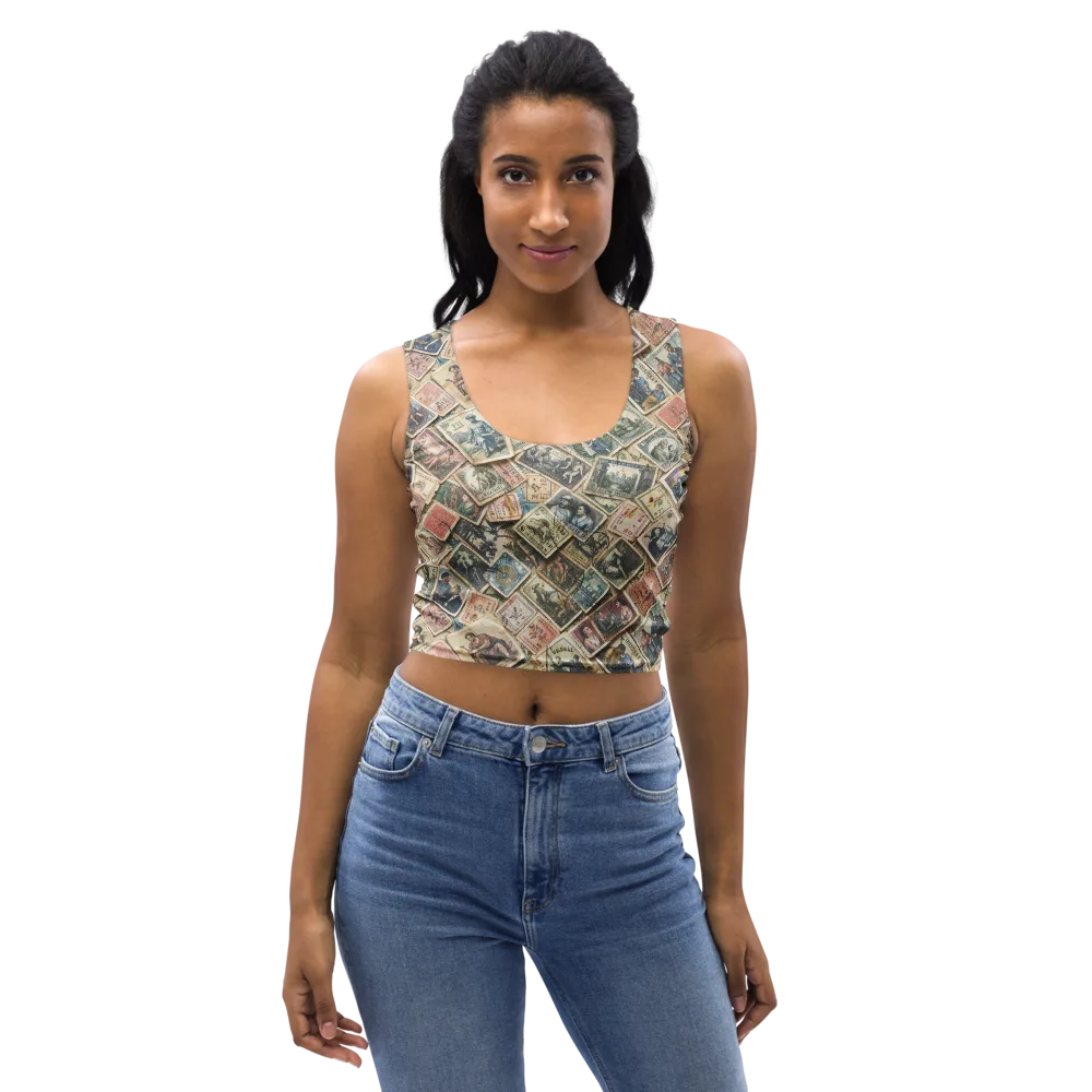 Postmark Pastime on Crop Top — Front