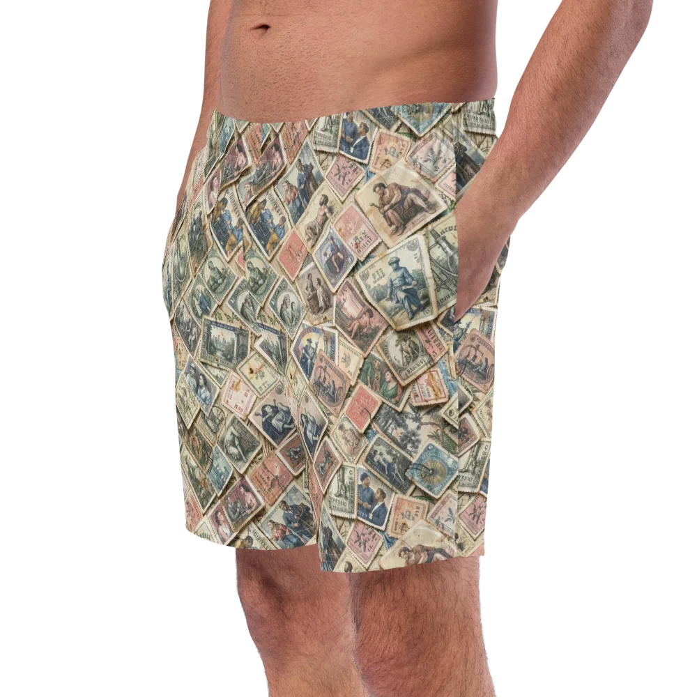 Postmark Pastime on Swim Trunks — Left Front