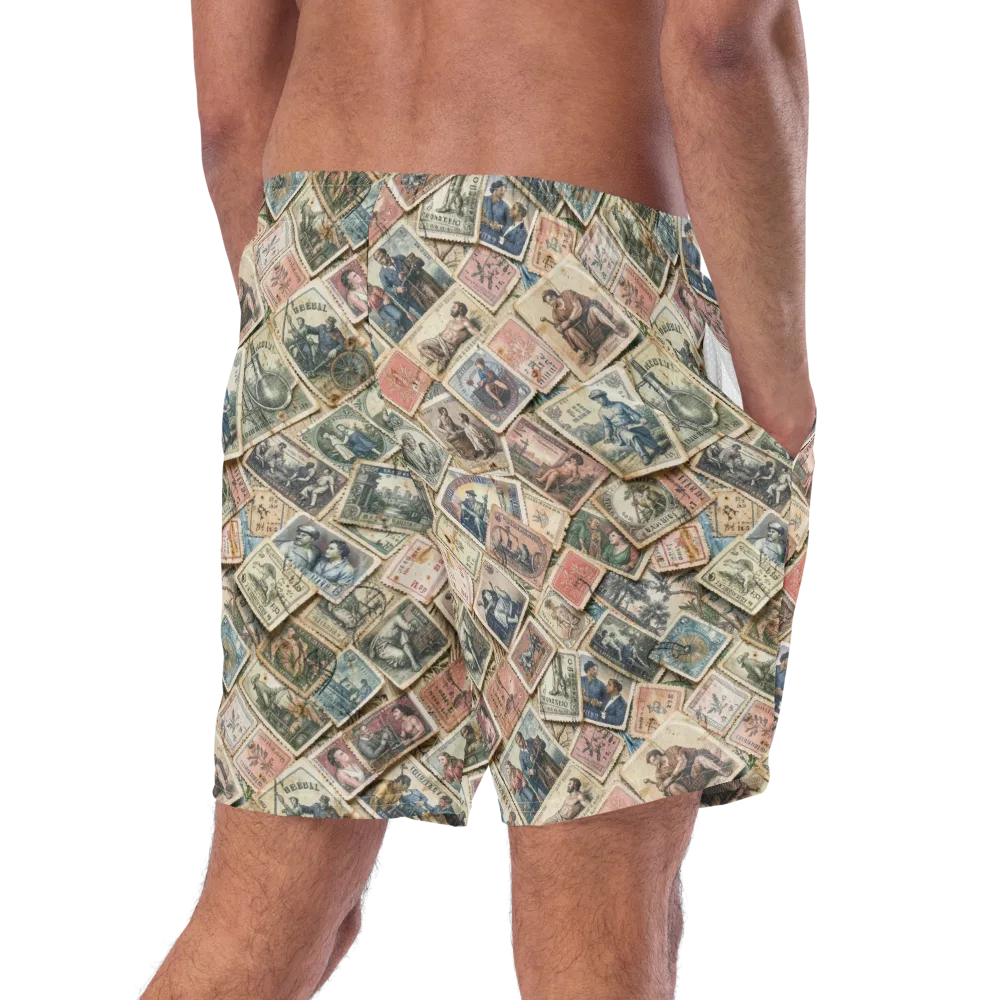 Postmark Pastime on Swim Trunks — Right Back
