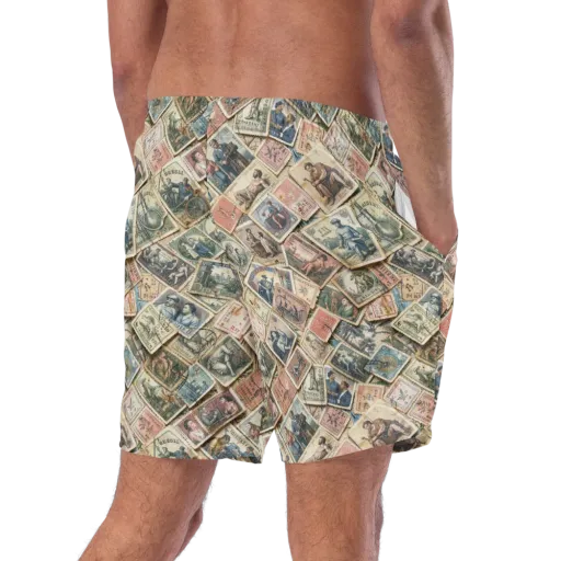 Postmark Pastime on Swim Trunks