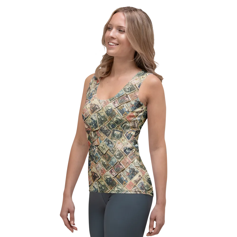 Postmark Pastime on Women's Tank Top — Left Front