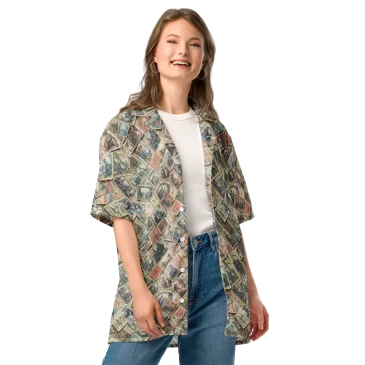 Postmark Pastime on a Button Shirt