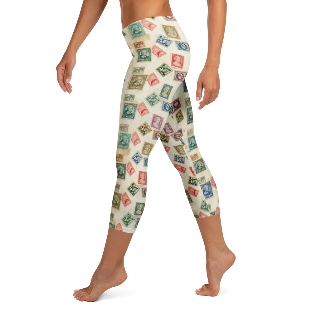 Mercantile Mosaic on Capri Leggings — Left