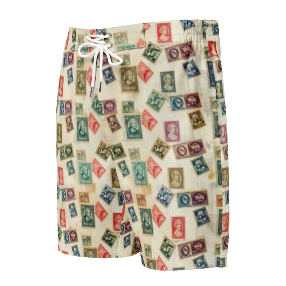Mercantile Mosaic on Men's Board Shorts — Front