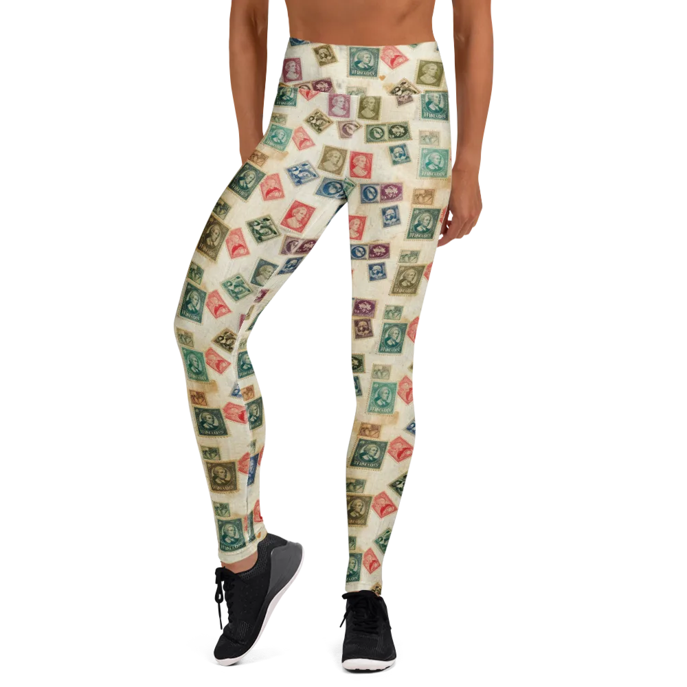 Mercantile Mosaic on Yoga Leggings — Front