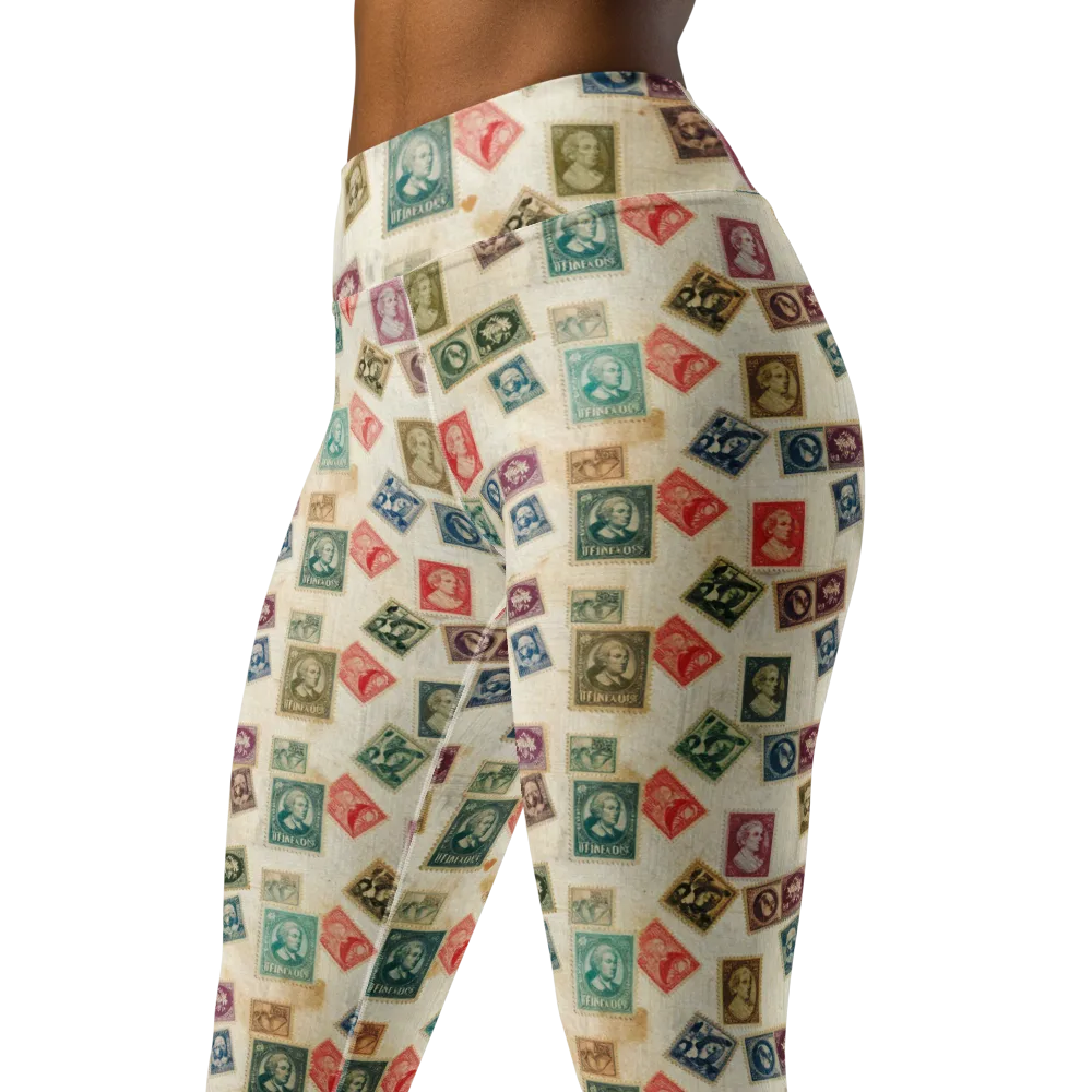 Mercantile Mosaic on Yoga Leggings — Left Front