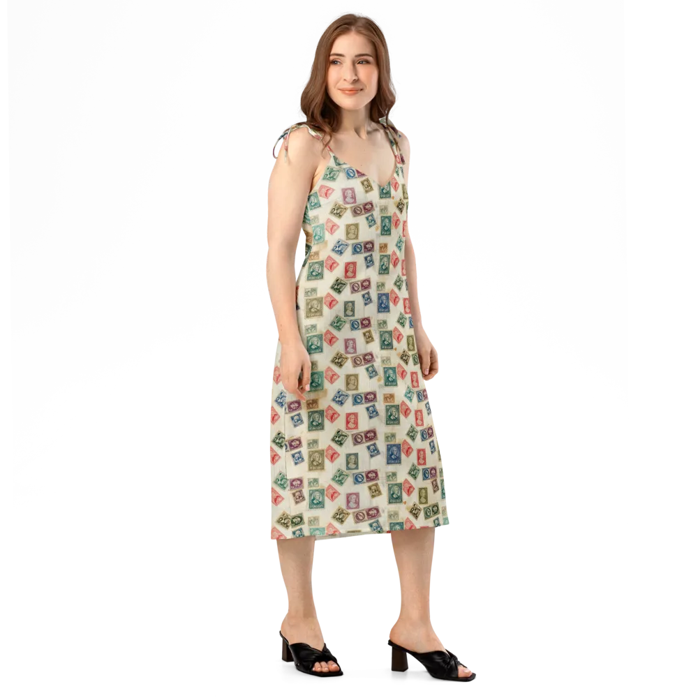 Mercantile Mosaic on Slip Dress — Right Front