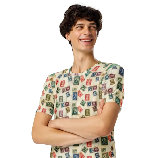 Mercantile Mosaic on a Men's Crew Neck T-Shirt